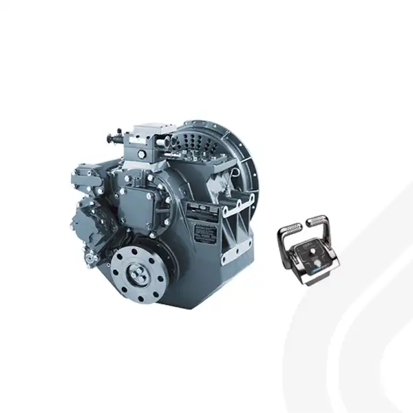 Schiffswendegetriebe und elektronische Steuerungseinheit von Twin Disc für marine Antriebstechnik.