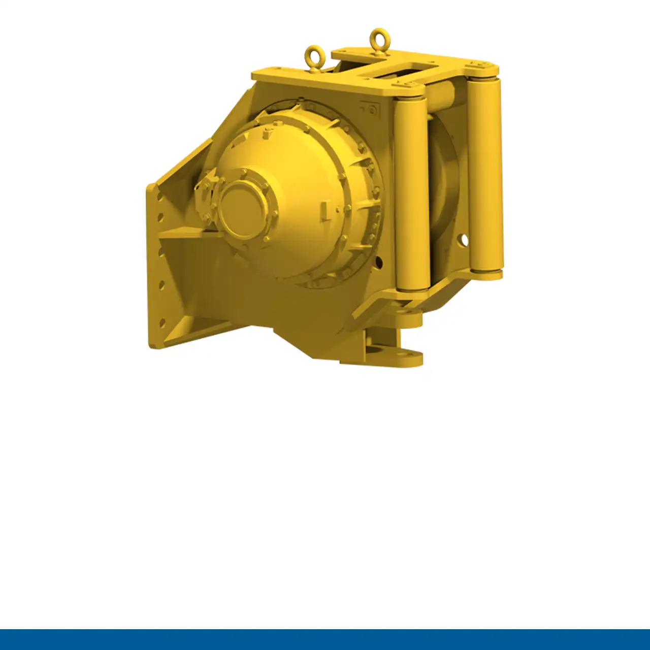 Gelbe hydraulische Heckanbauwinde mit Planetengetriebe