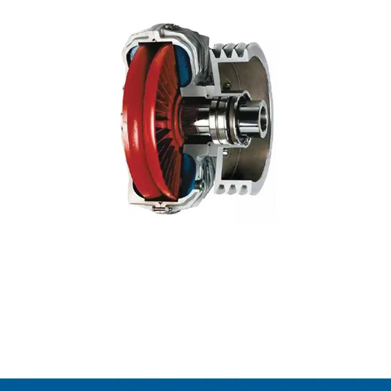 Schnittmodell einer ROTOFULID ALFA/BETA Flüssigkeitskupplung mit sichtbaren Laufrädern
