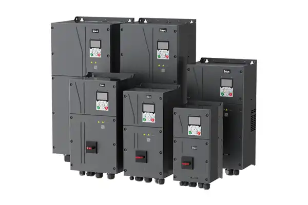 Übersicht der INVT GD350 IP55 Frequenzumrichter in verschiedenen Baugrößen