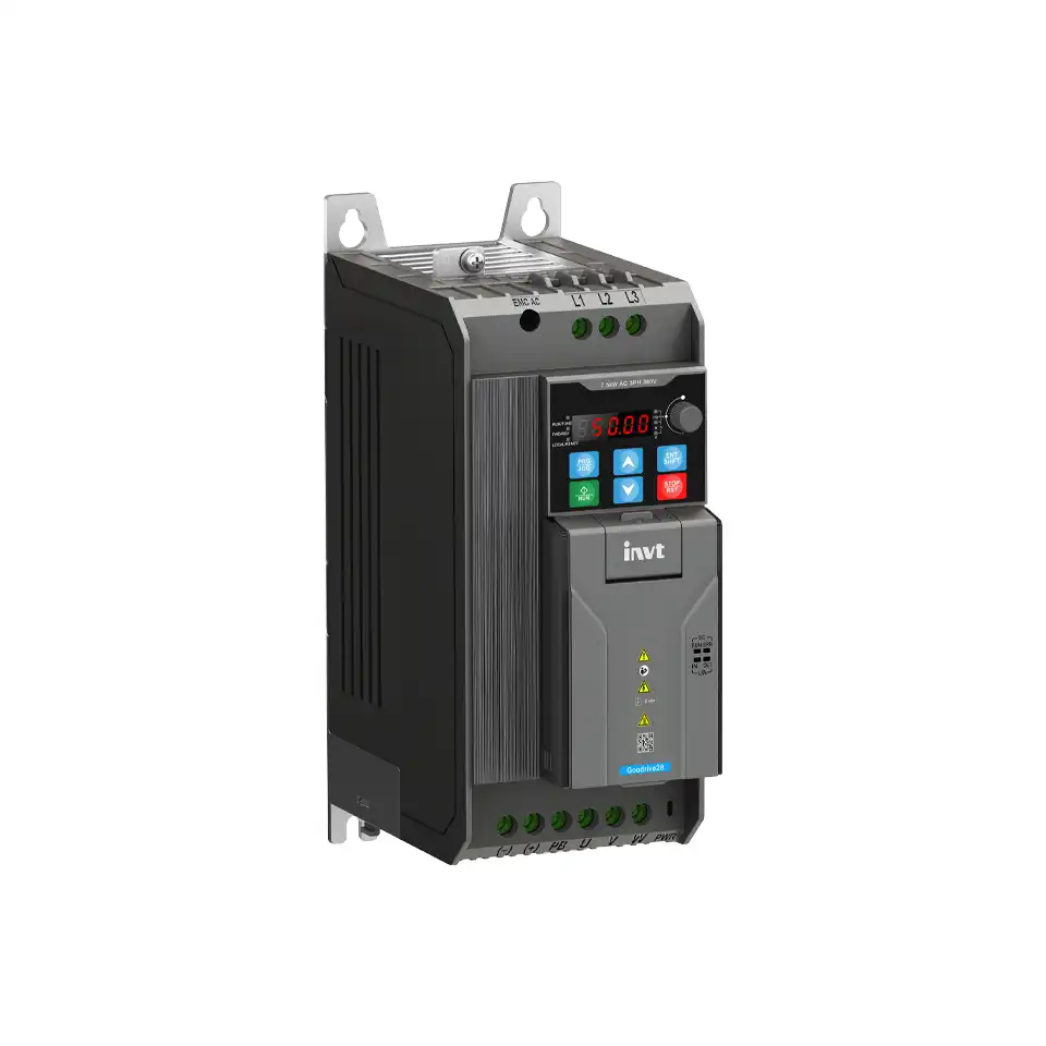 INVT GD28-7R5G-4 Frequenzumrichter für 400 V, mit EMV-Filter, USB-C und STO-Sicherheitsfunktion bis 11 kW