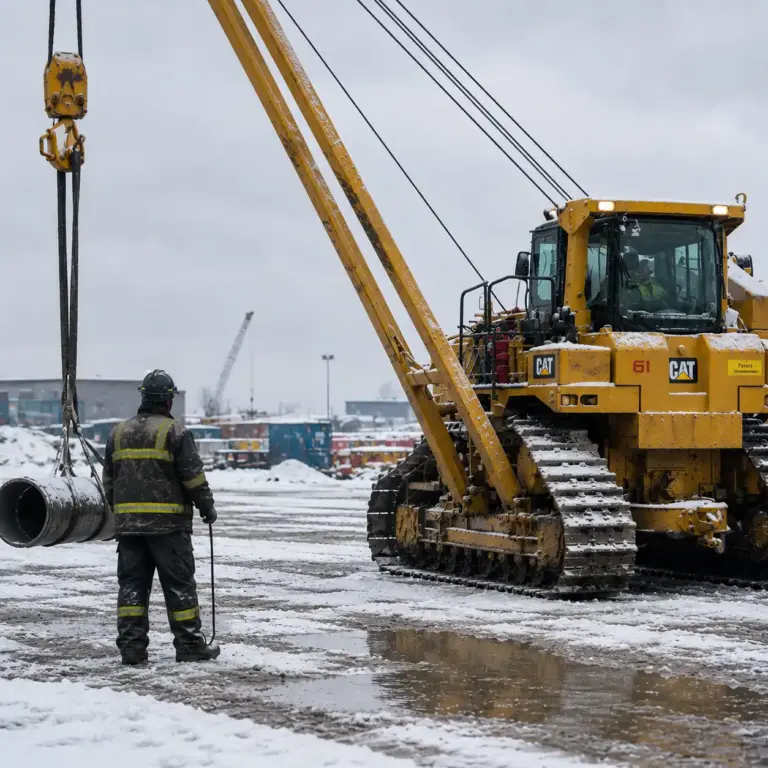 Esco Hoist Winch Crane Operation Crawler Vehicle